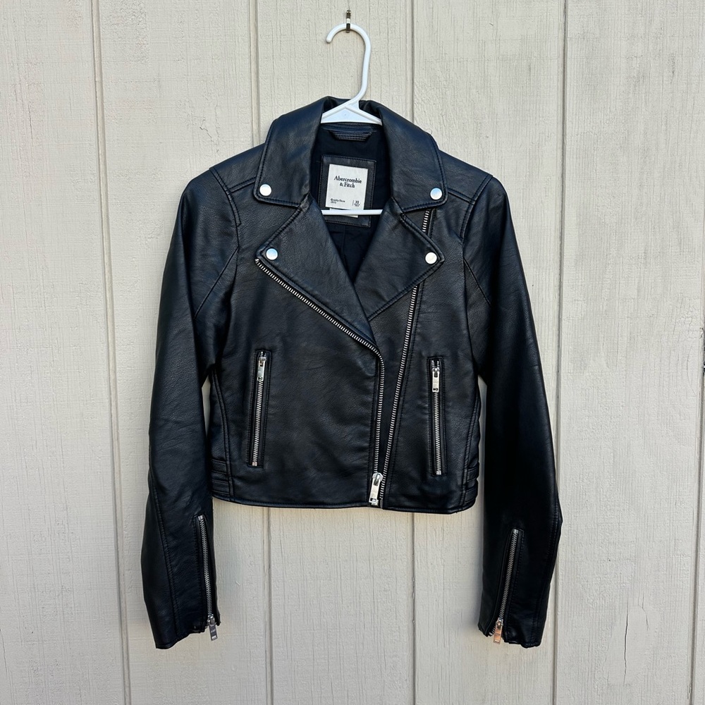 Abercrombie & Fitch Black Leather Jacket